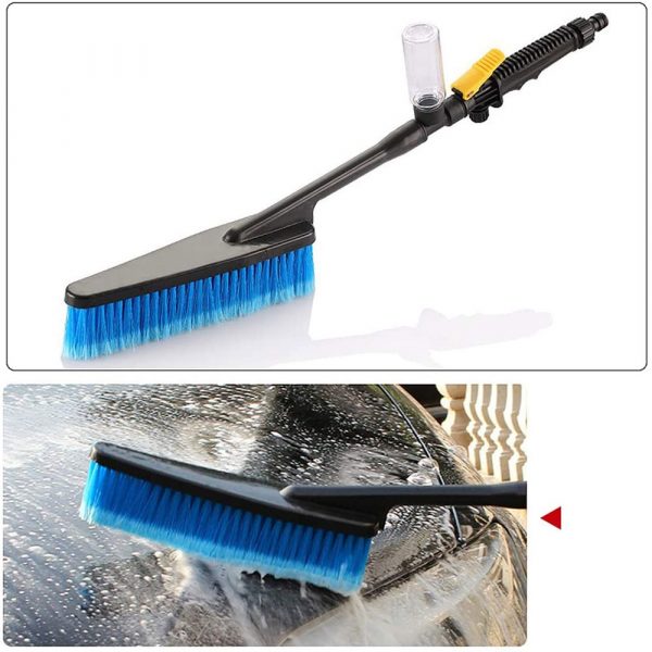 Bvengu Long Handle Car Brush Car Wash Brush Head with Soft Bristle for Auto RV Truck Boat Camper Exterior Washing Cleaning