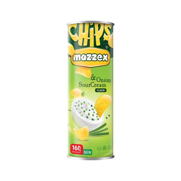 Mazzex Sour Cream & Onion Flavor Chips 160gr