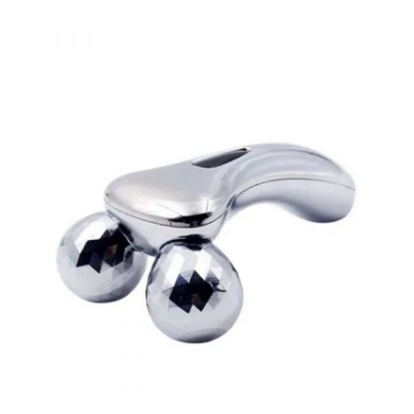 3D V Face Kneading Ball Massager Tool Silver 15.5x9.5x5.3cm