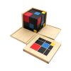 Wooden Trinomial Cube Toys Math Learning Educational Cube Box