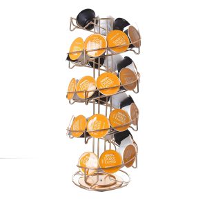 OASISWJ 360 Degree Rotating Coffee Pod Holder Stand - Spiral Capsule Tower Rotate Storage Rack