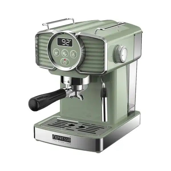 EXPRESSO Art Espresso Coffee Machine EM3203A - 20 Bar, Digital Display, Steam Wand, 1.8L Water Tank, German Quality, 220-240V, Home Café (Green) with Gimoka Armonioso Whole Coffee Beans & Sokany Coffee Grinder - Combo - Image 4